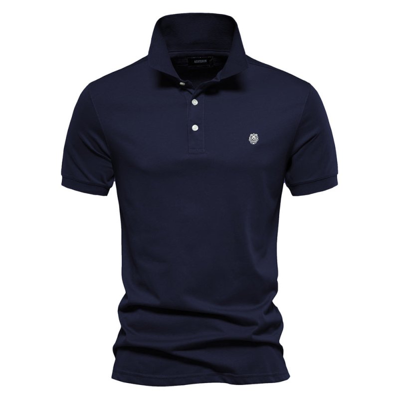 Polo Shirt - Logan-Navy Blue-S-State of Style