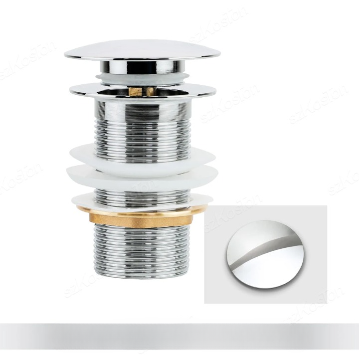 Pop‑Up Basin Drain Plug with Overflow Options – Buy 1, Get 1 Free-Chrome Silver-State of Style