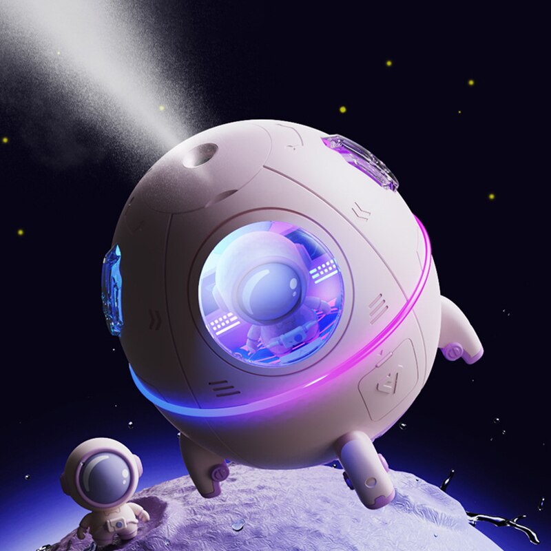 Portable Astronaut Humidifier with Night Light & Aroma Diffuser – AstroMist-Pink-State of Style