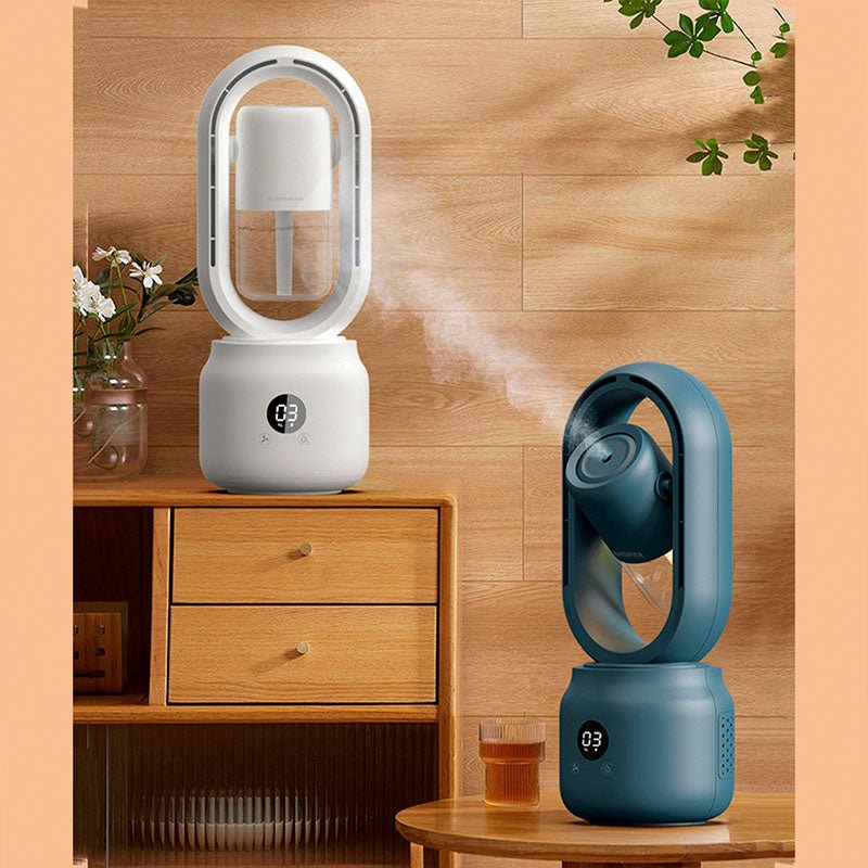 Portable Bladeless Fan with Humidifier – CoolMist-Blue-State of Style