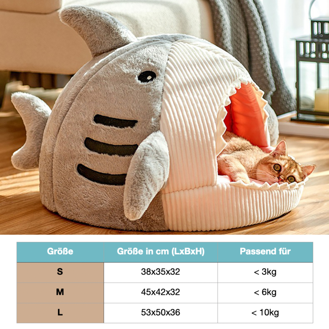 Portable Cat Cave with Warm Cushion - CozyCave-Blue-S-State of Style