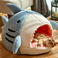 Portable Cat Cave with Warm Cushion - CozyCave-Blue-S-State of Style