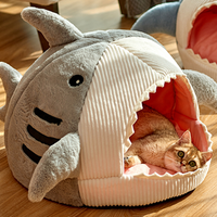 Portable Cat Cave with Warm Cushion - CozyCave-Blue-S-State of Style
