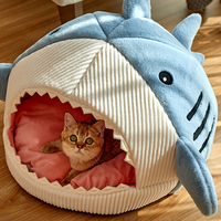 Portable Cat Cave with Warm Cushion - CozyCave-Blue-S-State of Style