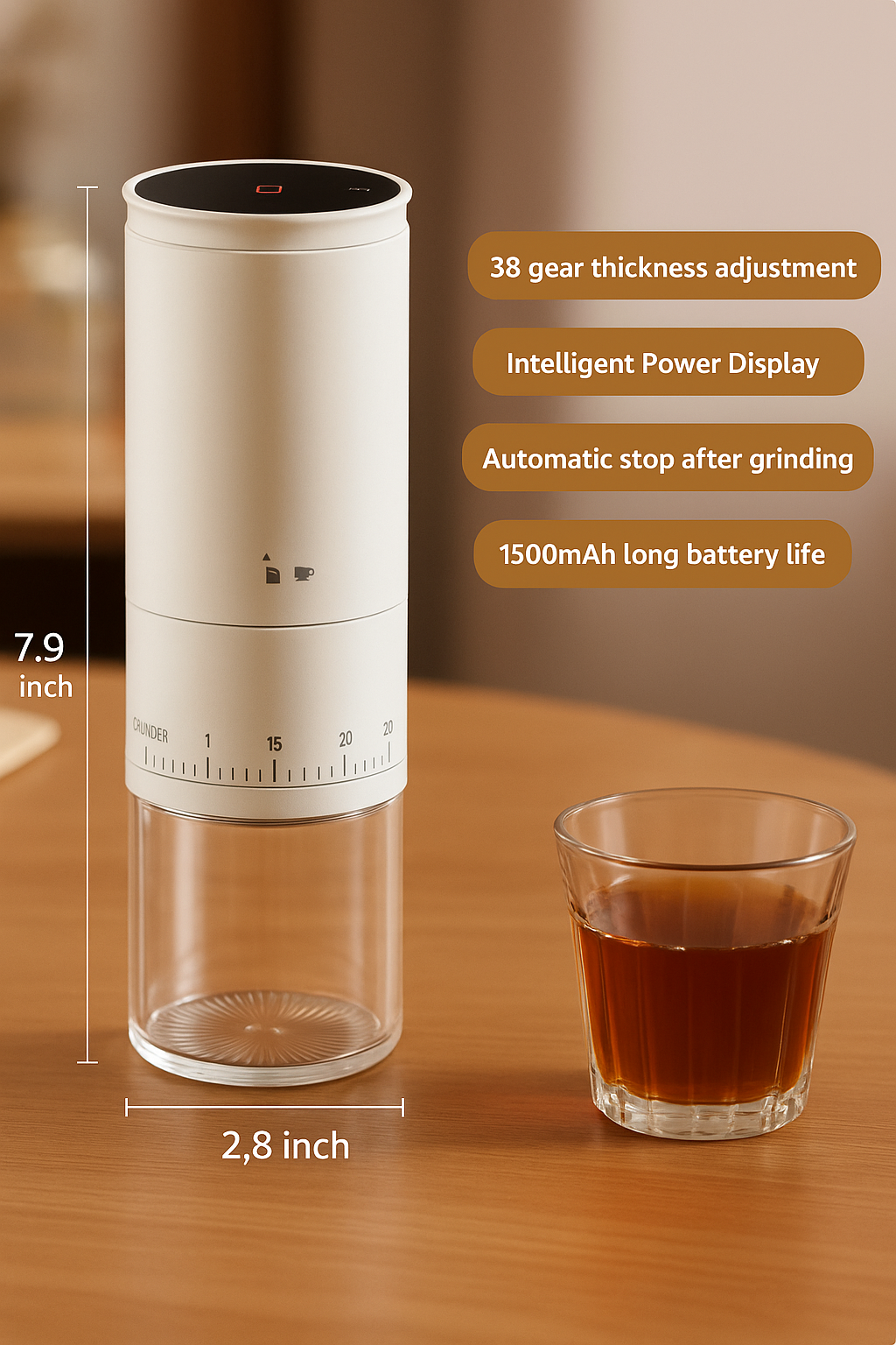 Portable Electric Coffee Grinder - BeanBuddy-Black-State of Style