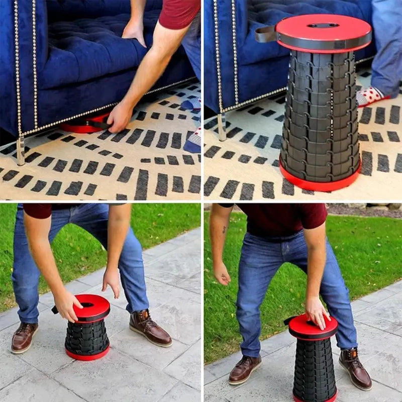 Portable Foldable Stool - CompactGo-Red-State of Style