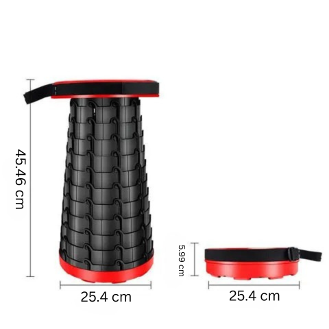 Portable Foldable Stool - CompactGo-Red-State of Style