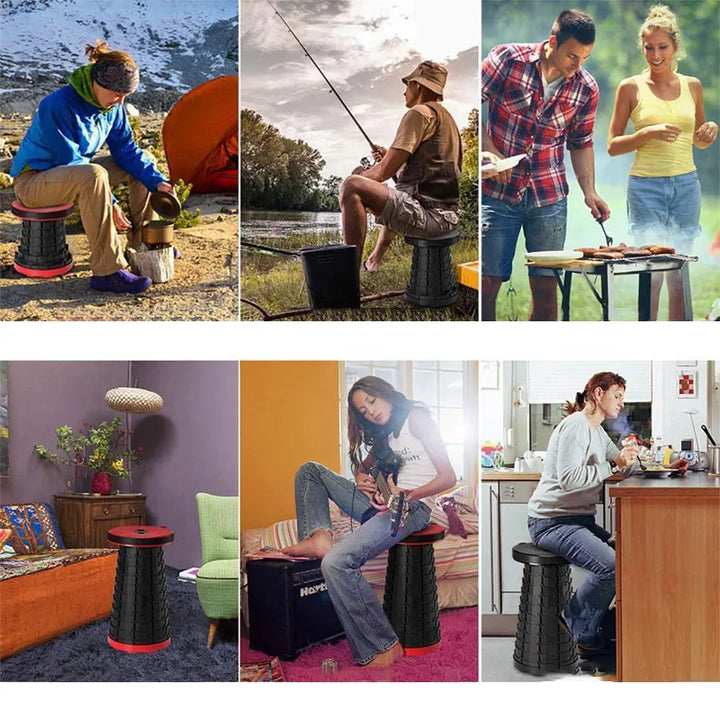 Portable Foldable Stool - CompactGo-Red-State of Style