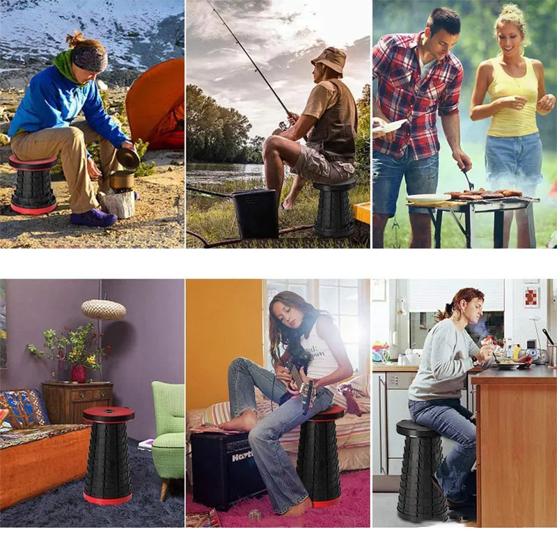 Portable Foldable Stool - CompactGo-Red-State of Style
