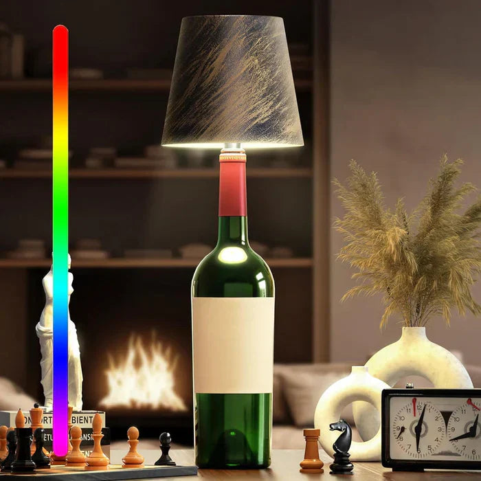 Portable LED Bottle Lamp - GlowBottle-Wood-3 Colours-State of Style