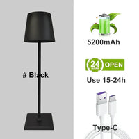 Portable Modern Aluminium Dimmable Table Lamp - LumiNova-Black-State of Style
