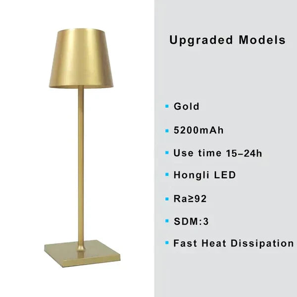 Portable Modern Aluminium Dimmable Table Lamp - LumiNova-Black-State of Style