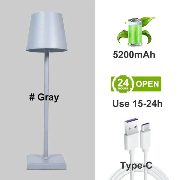 Portable Modern Aluminium Dimmable Table Lamp - LumiNova-Black-State of Style