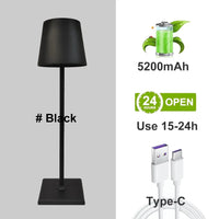 Portable Modern Aluminium Dimmable Table Lamp - LumiNova-Black-State of Style
