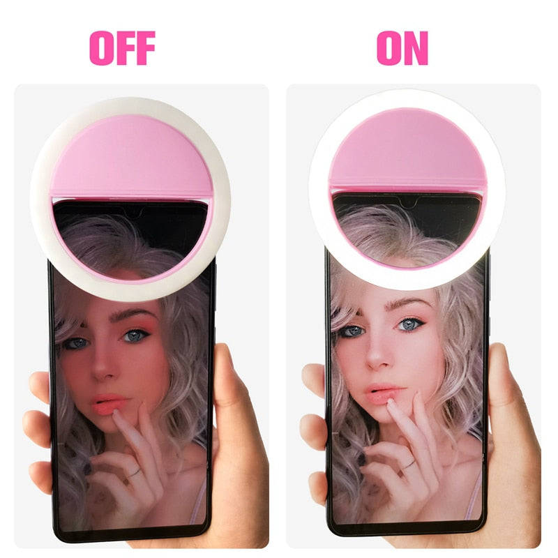 Portable Selfie Ring Light - GlowSnap-White-State of Style