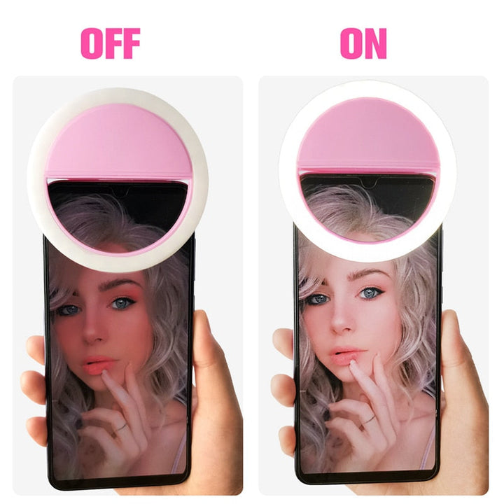 Portable Selfie Ring Light - GlowSnap-White-State of Style