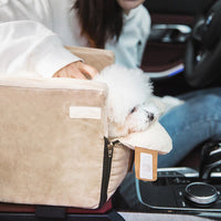 Portable Travel Basket for Small Dogs - TravelBuddy-Beige-State of Style