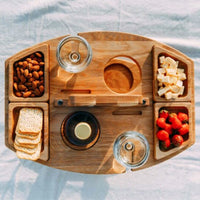 Portable Wooden Picnic Wine Table - WineNest-State of Style