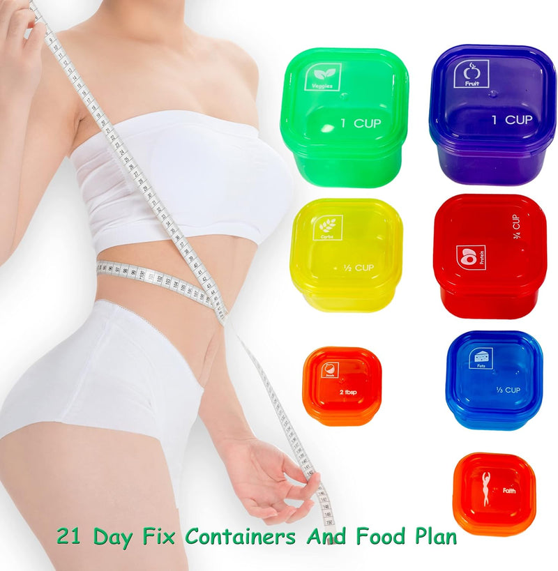 Portion Control Containers (14-Piece Set) - 21 Day Fix for Weight Loss-State of Style