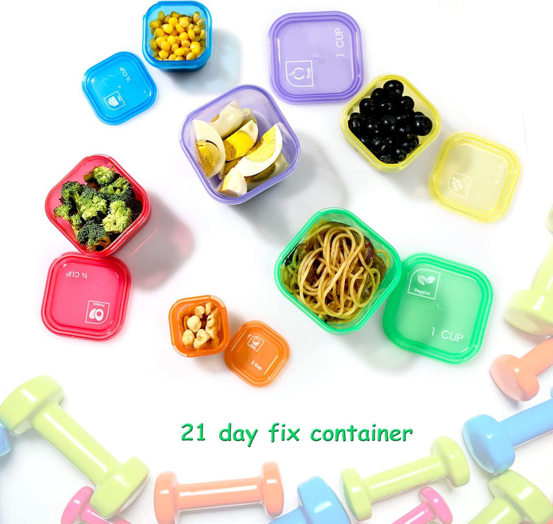 Portion Control Containers (14-Piece Set) - 21 Day Fix for Weight Loss-State of Style