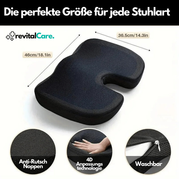 PosturePlus Orthopaedic 4D Seat Cushion-1 Cushion-Black-State of Style