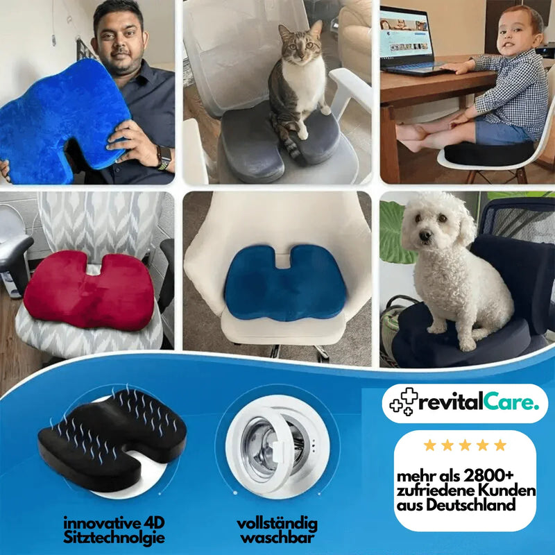 PosturePlus Orthopaedic 4D Seat Cushion-1 Cushion-Black-State of Style