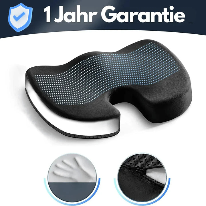 PosturePlus Orthopaedic 4D Seat Cushion-1 Cushion-Black-State of Style