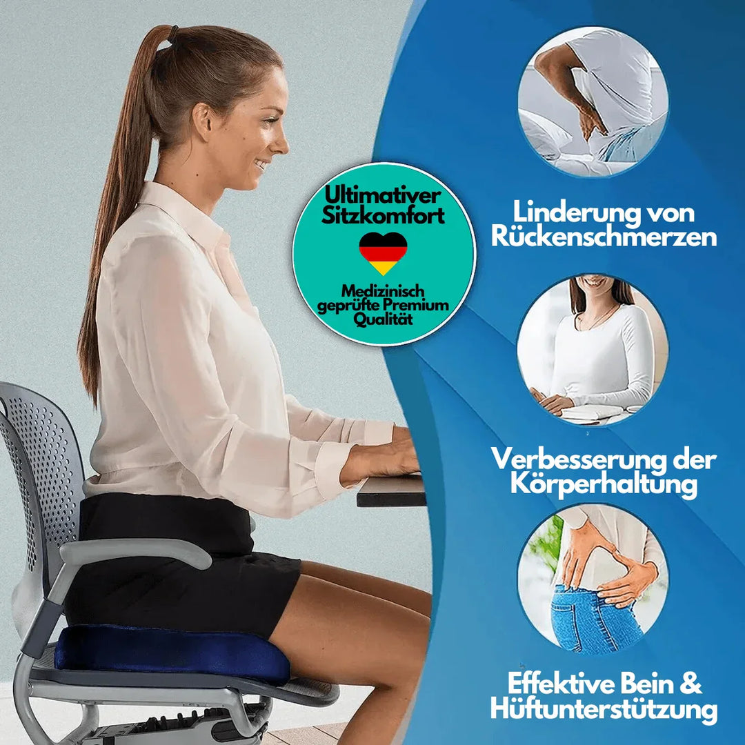 PosturePlus Orthopaedic 4D Seat Cushion-1 Cushion-Black-State of Style