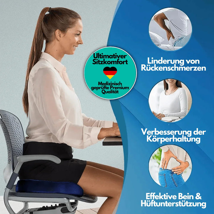 PosturePlus Orthopaedic 4D Seat Cushion-1 Cushion-Black-State of Style