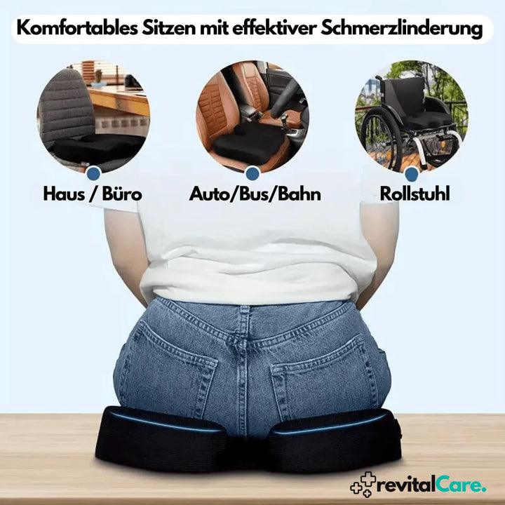 PosturePlus Orthopaedic 4D Seat Cushion-1 Cushion-Black-State of Style