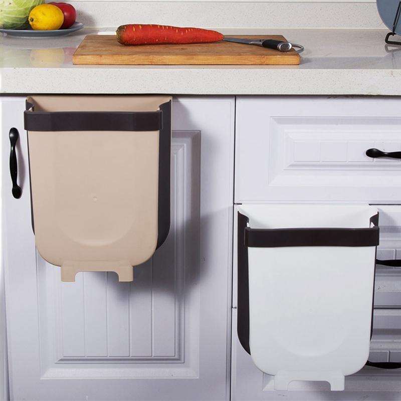 Practical Wall-Mounted Waste Bin - CleanFold-White-State of Style
