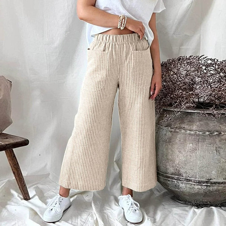 Premium Linen Pants for Women - Sophia-Beige-S-State of Style