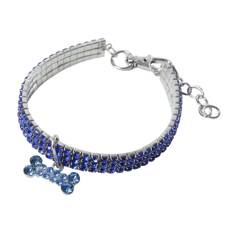 Premium Pet Collar - Bling It On-Blue-S 19.5x2x1cm-State of Style