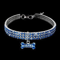 Premium Pet Collar - Bling It On-White-S 19.5x2x1cm-State of Style