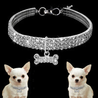 Premium Pet Collar - Bling It On-White-S 19.5x2x1cm-State of Style