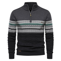 Premium Retro-Pattern Jumper - Leo-Dark Grey-S-State of Style