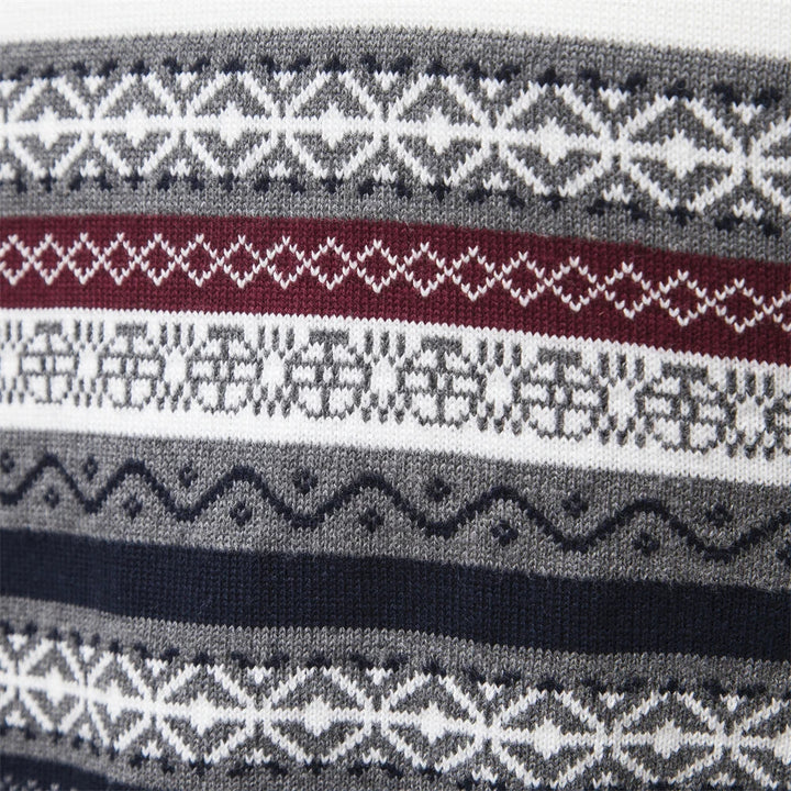 Premium Retro-Pattern Jumper - Leo-White-S-State of Style