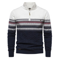 Premium Retro-Pattern Jumper - Leo-White-S-State of Style