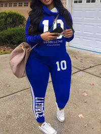 Printed Tracksuit Set in Plus Sizes-Royal Blue-L-State of Style