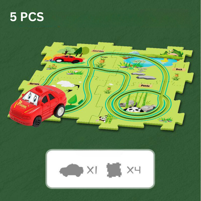 Problem-Solving Kids' Puzzle - RacePuzzle-5 Parts-Safari-State of Style
