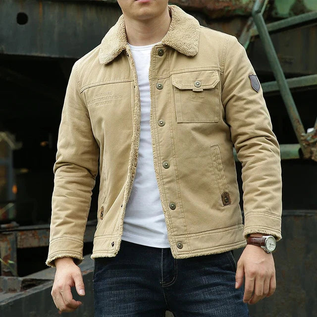 Men's Laid Outdoor Winter Jacket – Lined with Wool Lining – Danny