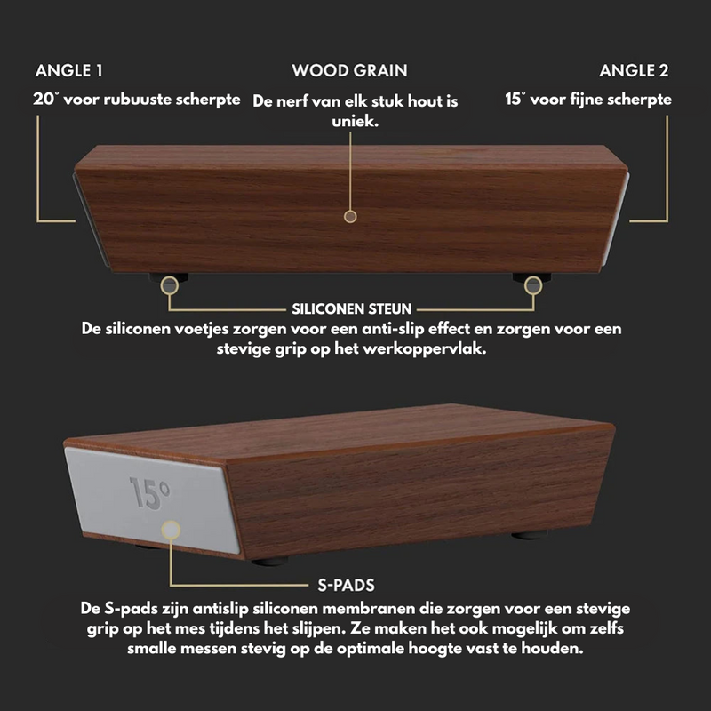 Professional Knife Sharpener - SharpPro™-Natural wood-State of Style