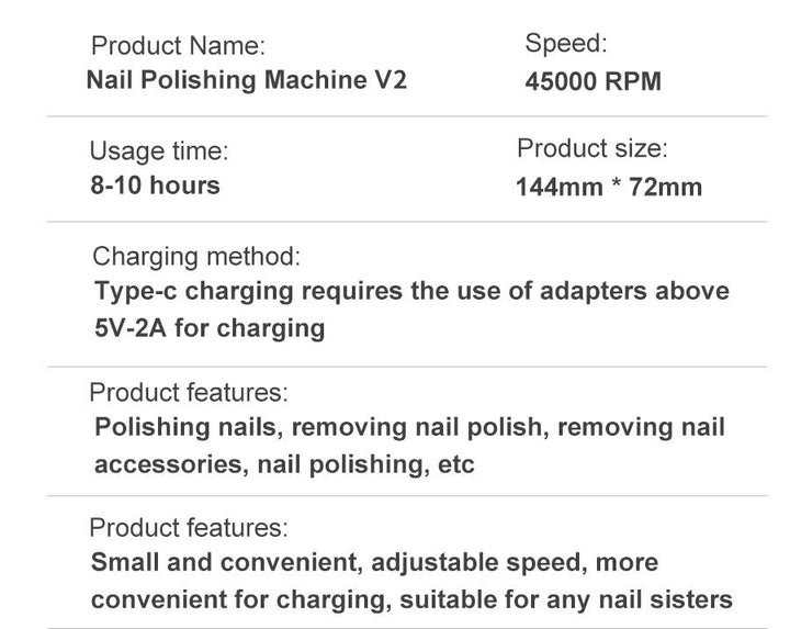 PROFESSIONELE 45000RPM DRAAGBARE ELEKTRISCHE NAGELVIJL MET OPLAADBARE ACCU | LAGE GELUIDSNIVEAU VOOR MANICURE-Wit-State of Style