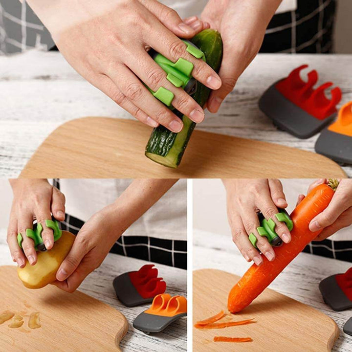 Protective Vegetable Peeler - FingerGuard-Green-State of Style