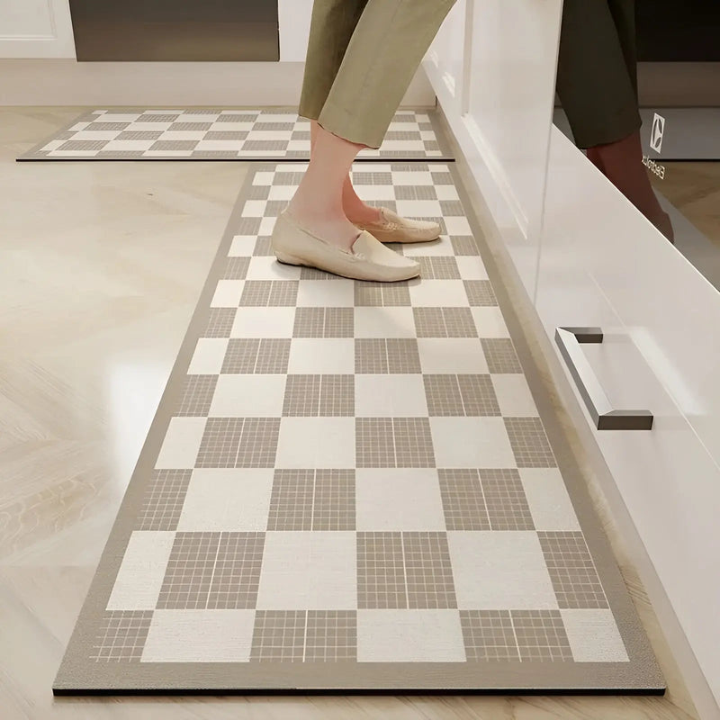 Quick Dry Super Absorbent Non-Slip Kitchen Mat - SplashEase-40 cm x60 cm-Checkered-State of Style