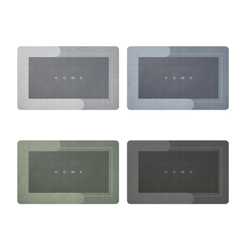 Quick-Dry, Ultra-Absorbent Bath Mat - AquaComfort-40*60 cm-Oval-Blue-State of Style