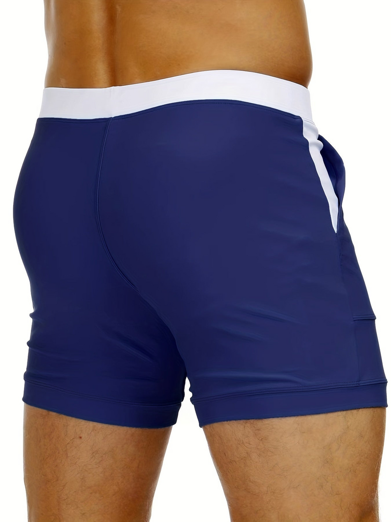 Quick-drying men’s swim shorts with breathable design – Elias-Blue-XS-State of Style