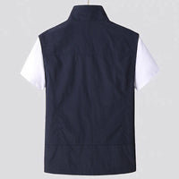 Quick-drying men's vest for outdoor adventures – Arvid-Dark blue-S-State of Style