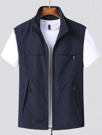 Quick-drying men's vest for outdoor adventures – Arvid-Dark blue-S-State of Style