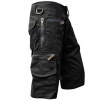 Quick-drying outdoor cargo shorts for men – TrailFlex-Black-S-State of Style